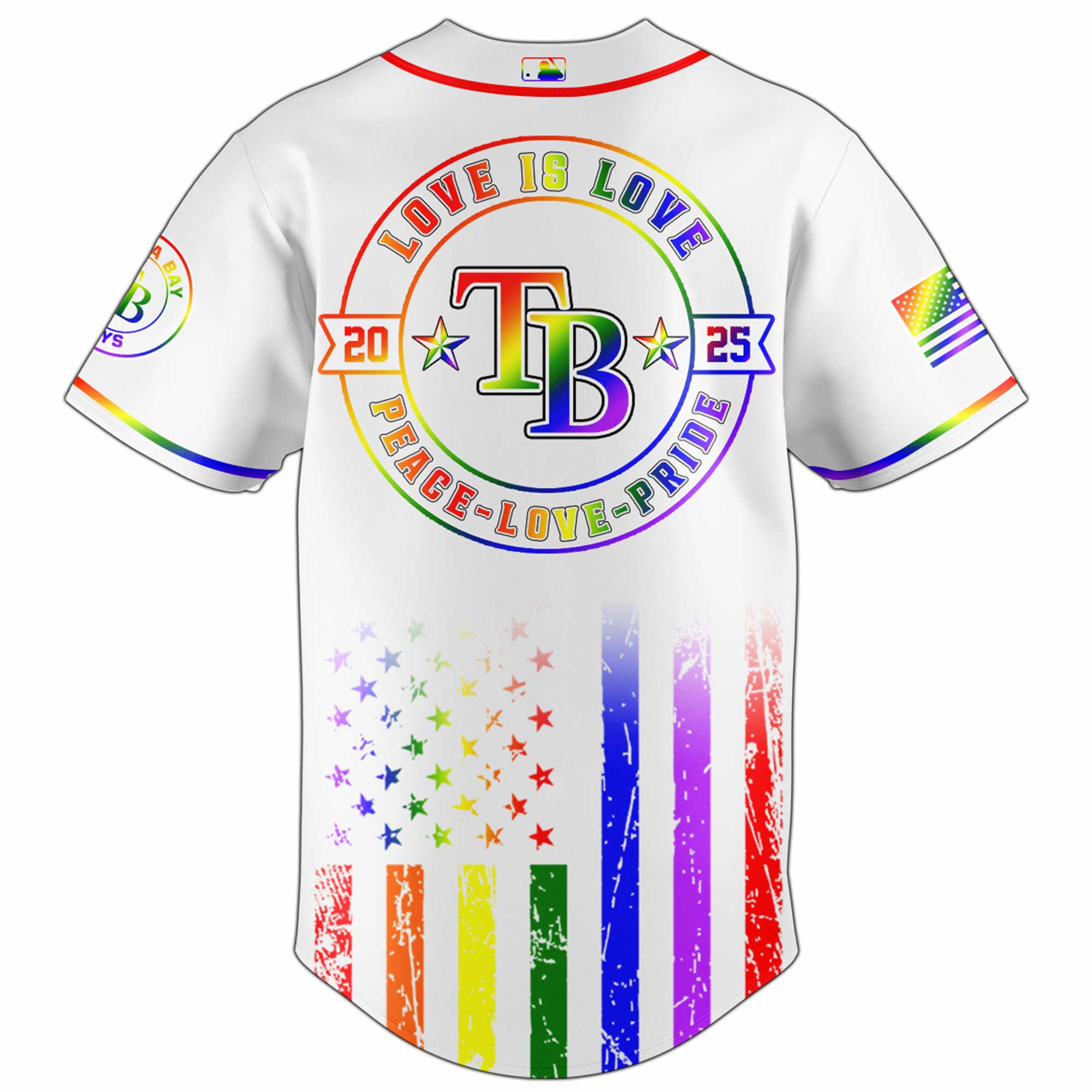 Tampa Bay Rays MLB x Happy Pride Month Jersey 2025 Tampa Bay Rays MLB x Happy Pride Month Jersey 2025