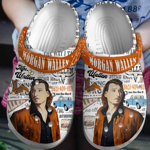 Concert Morgan Wallen Crocs Clogs Shoes