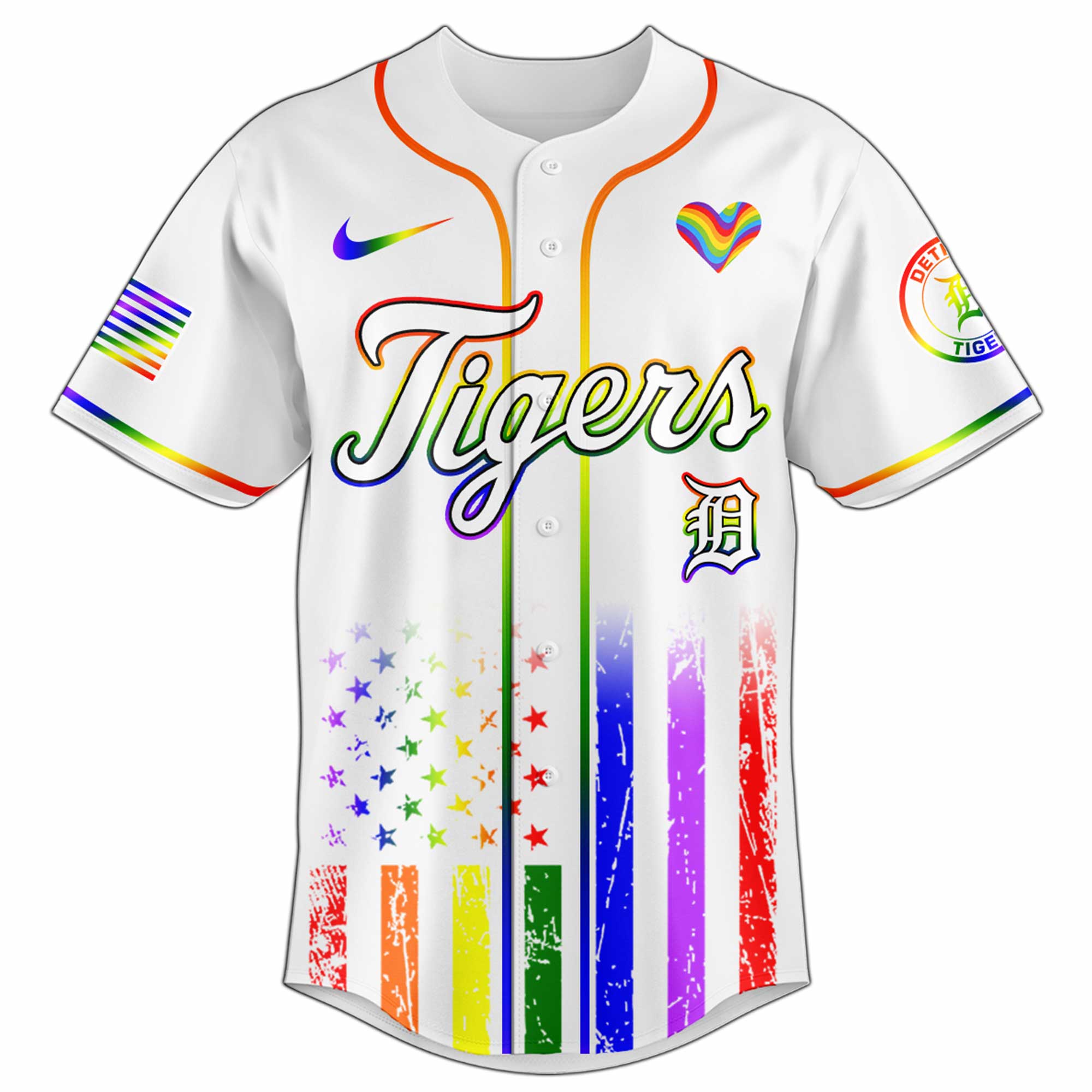 Detroit Tigers MLB x Happy Pride Month Jersey 2025 Detroit Tigers MLB x Happy Pride Month Jersey 2025