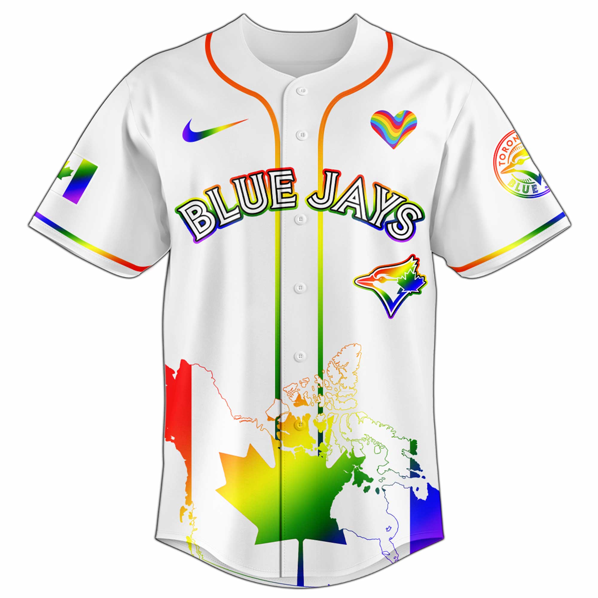 Toronto Blue Jays MLB x Happy Pride Month Jersey 2025 Toronto Blue Jays MLB x Happy Pride Month Jersey 2025