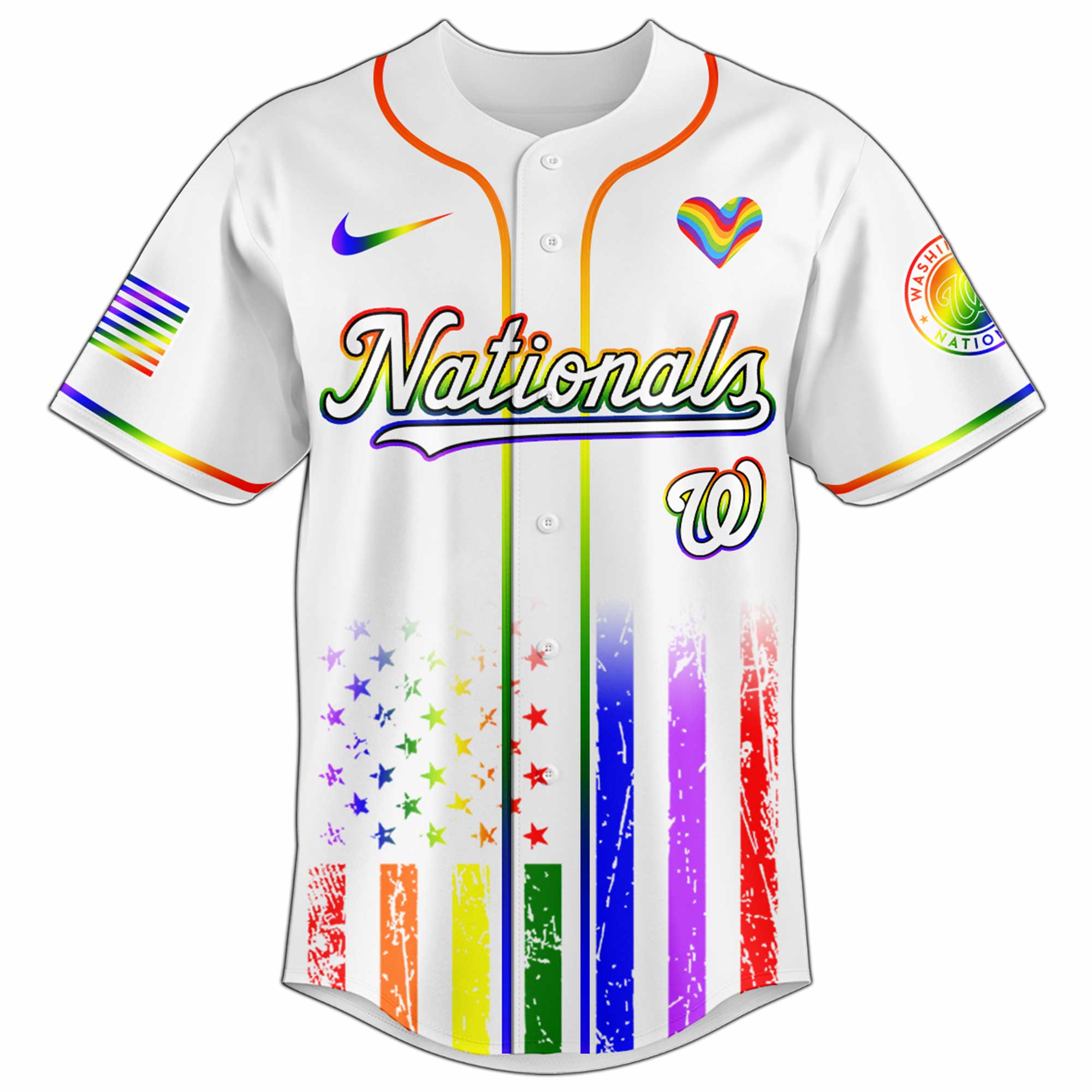 Washington Nationals MLB x Happy Pride Month Jersey 2025 Washington Nationals MLB x Happy Pride Month Jersey 2025