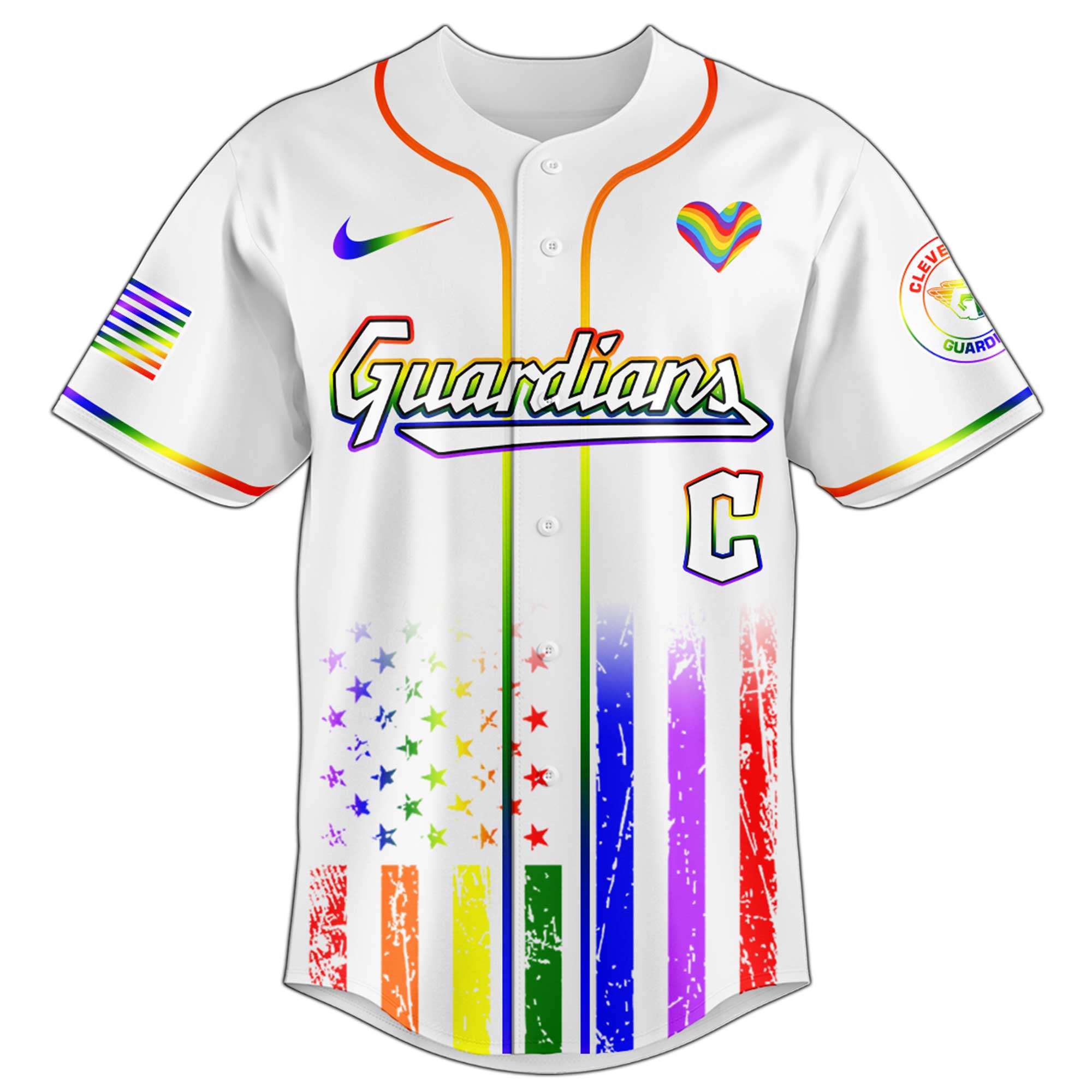 Cleveland Guardians MLB x Happy Pride Month Jersey 2025 Cleveland Guardians MLB x Happy Pride Month Jersey 2025
