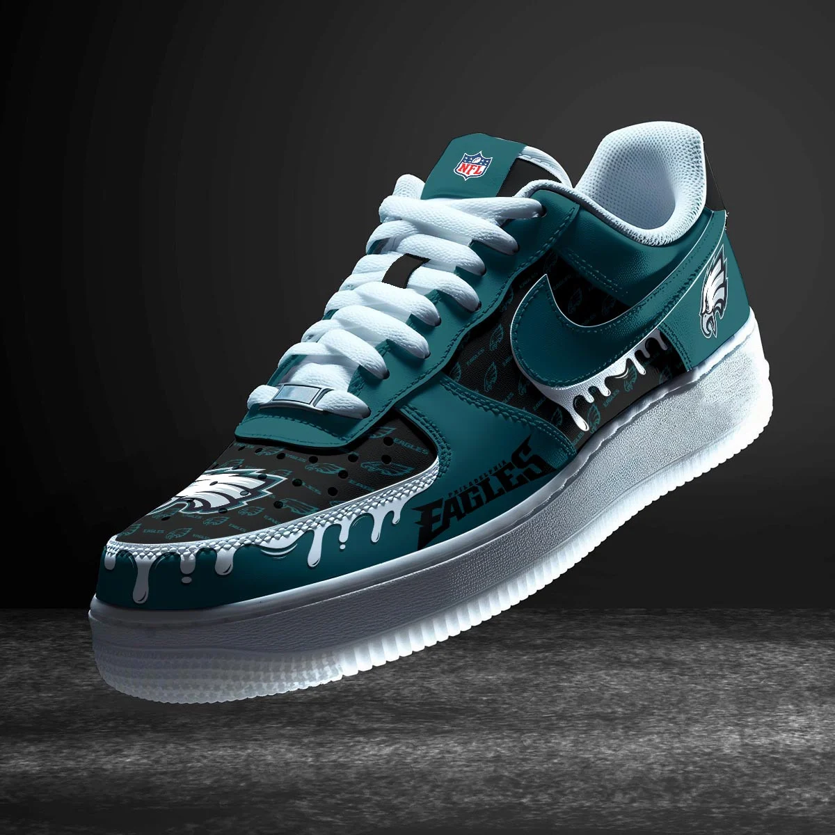 Nfl Philadelphia Eagles Nike Air Force 1 Custom Shoes Nfl Philadelphia Eagles Nike Air Force 1 Custom Shoes