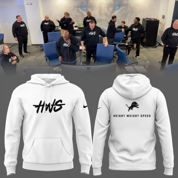 Detroit Lions Hws 2025 Limited Edition White Hoodie