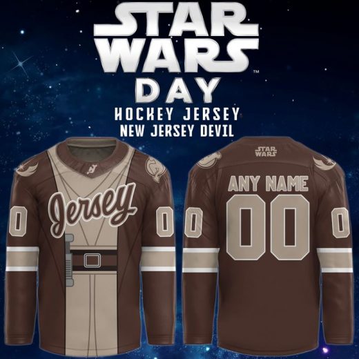 New Jersey Devils x 2025 Star Wars Day Special Grey Hockey Jersey