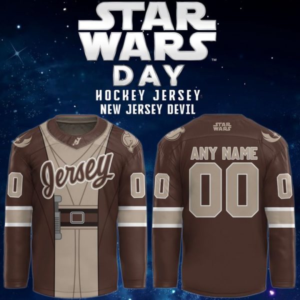 New Jersey Devils x 2025 Star Wars Day Special Grey Hockey Jersey