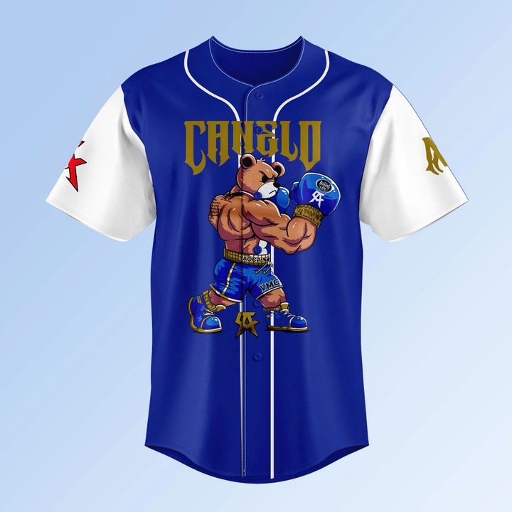 Canelo Alvarez Special Blue Baseball Jersey Canelo Alvarez Special Blue Baseball Jersey