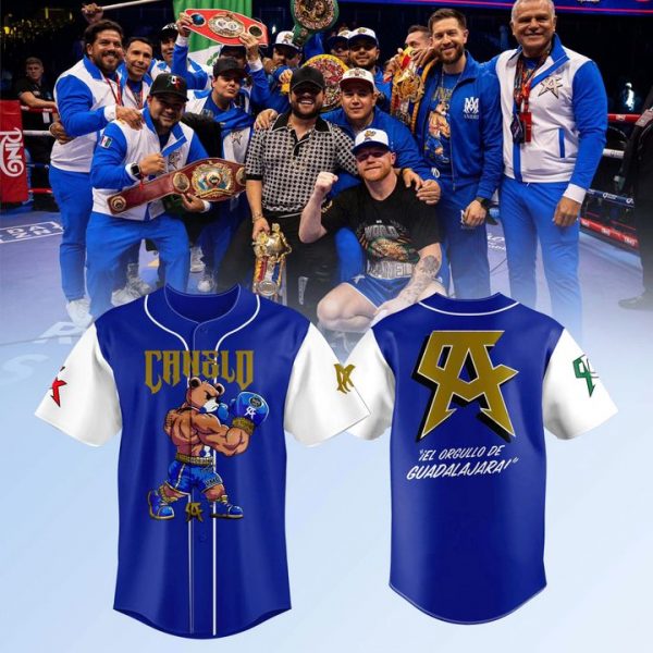 Canelo Alvarez Special Blue Baseball Jersey