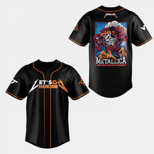 Virginia Tech Hokies x Metallica Tour 2025 “Exit Light Enter Night” Special Baseball Jersey