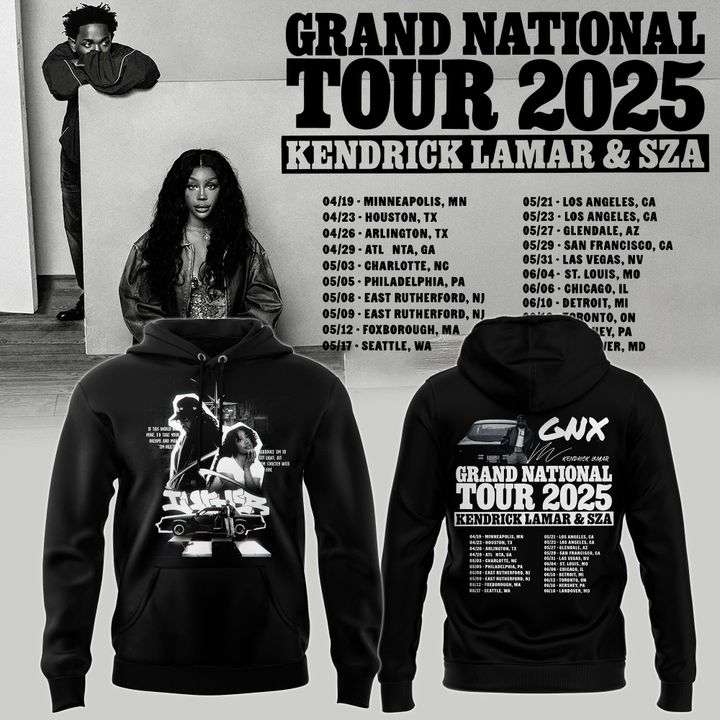 Kendrick Lamar x SZA Grand National Tour 2025 Special Hoodie Kendrick Lamar x SZA Grand National Tour 2025 Special Hoodie