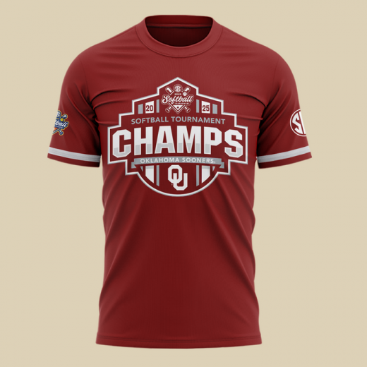 Oklahoma Sooners 2025 SEC Softball Conference Tournament Champions Tee