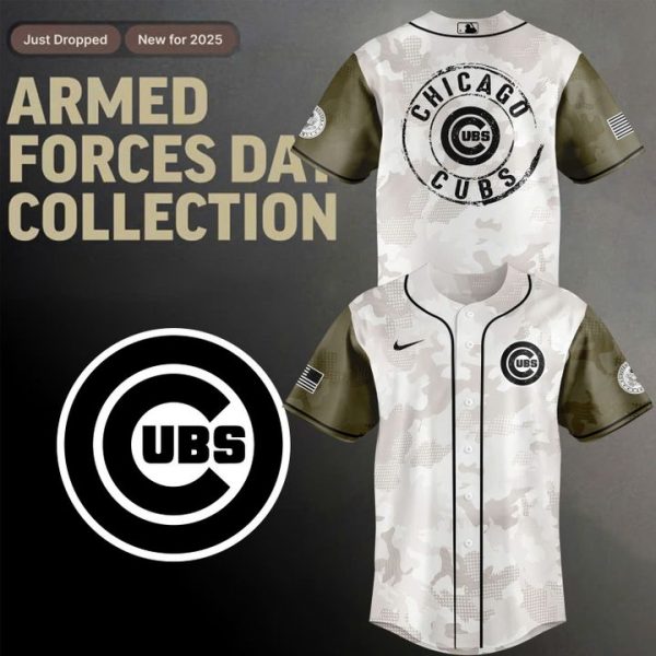 Chicago Cubs 2025 Armed Forces Day Special Edition Jersey