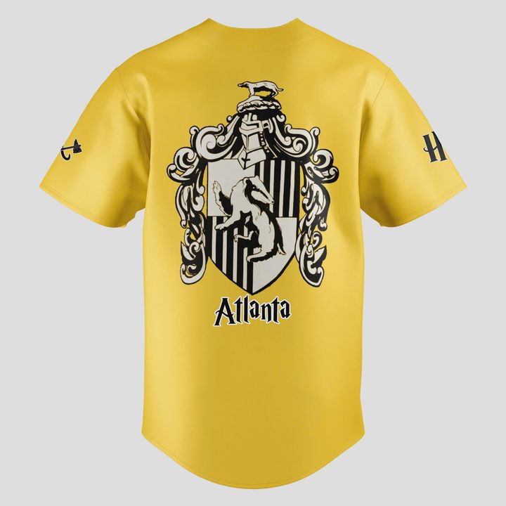 Atlanta Braves x Harry Potter Hufflepuff House Baseball Jersey Atlanta Braves x Harry Potter Hufflepuff House Baseball Jersey
