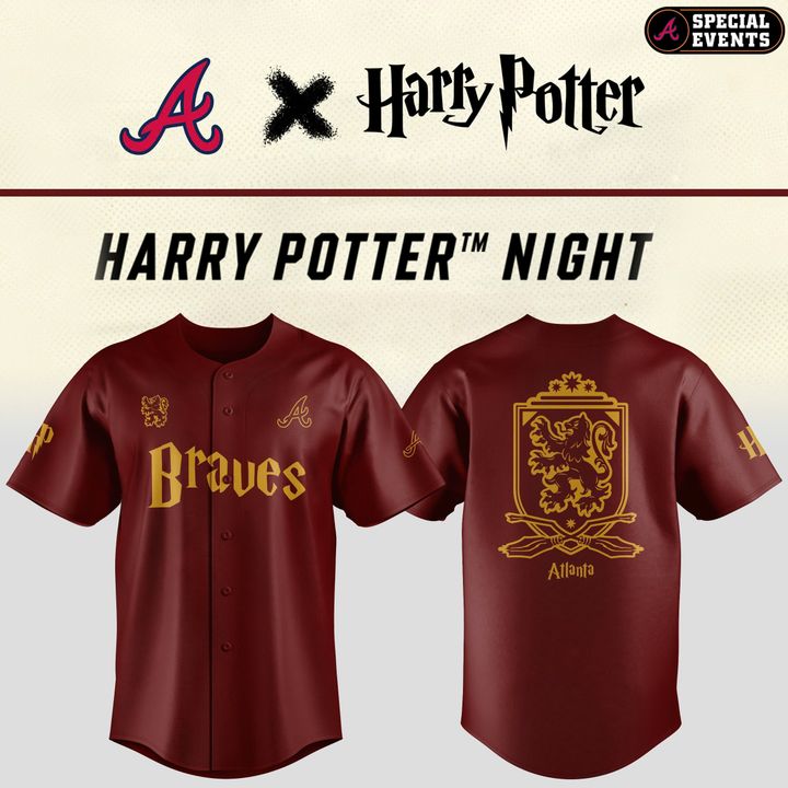 Atlanta Braves x Harry Potter Night Baseball Jersey Atlanta Braves x Harry Potter Night Baseball Jersey