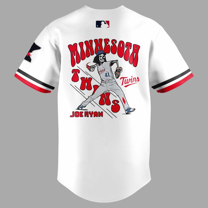 Minnesota Twins Joe Ryan x Homage x Grateful Dead White Baseball Jersey Minnesota Twins Joe Ryan x Homage x Grateful Dead White Baseball Jersey