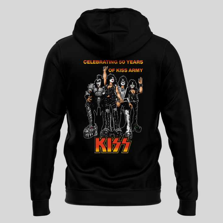 Celebrating 50 Years Of Kiss Army Special Edition Hoodie Celebrating 50 Years Of Kiss Army Special Edition Hoodie