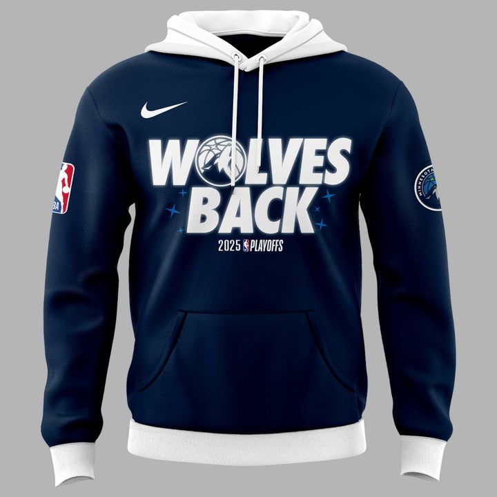 Minnesota Timberwolves Nba 2025 Playoffs "Wolves Back" Hoodie Set Minnesota Timberwolves Nba 2025 Playoffs "Wolves Back" Hoodie Set