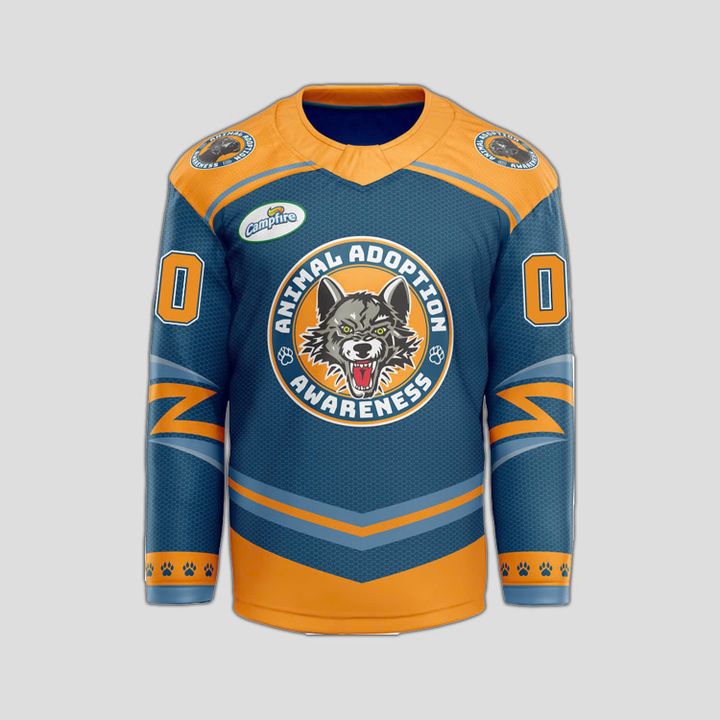 Chicago Wolves Animal Adoption Awareness Hockey Jersey Chicago Wolves Animal Adoption Awareness Hockey Jersey