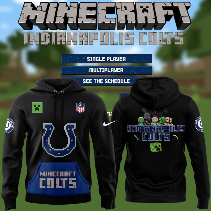 Indianapolis Colts Minecraft Game 2025 Limited Edition Hoodie Indianapolis Colts Minecraft Game 2025 Limited Edition Hoodie
