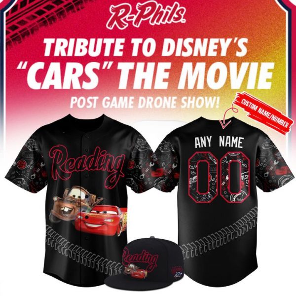 Reading Fightin Phils "Cars" The Movie Special Baseball Jersey