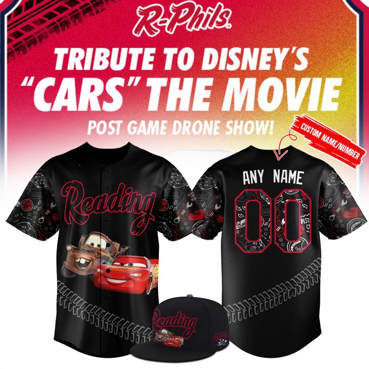 Reading Fightin Phils "Cars" The Movie Special Baseball Jersey Reading Fightin Phils "Cars" The Movie Special Baseball Jersey