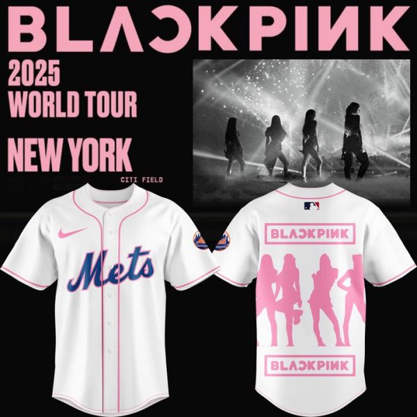 New York Mets x Blackpink 2025 World Tour Special White Baseball Jersey