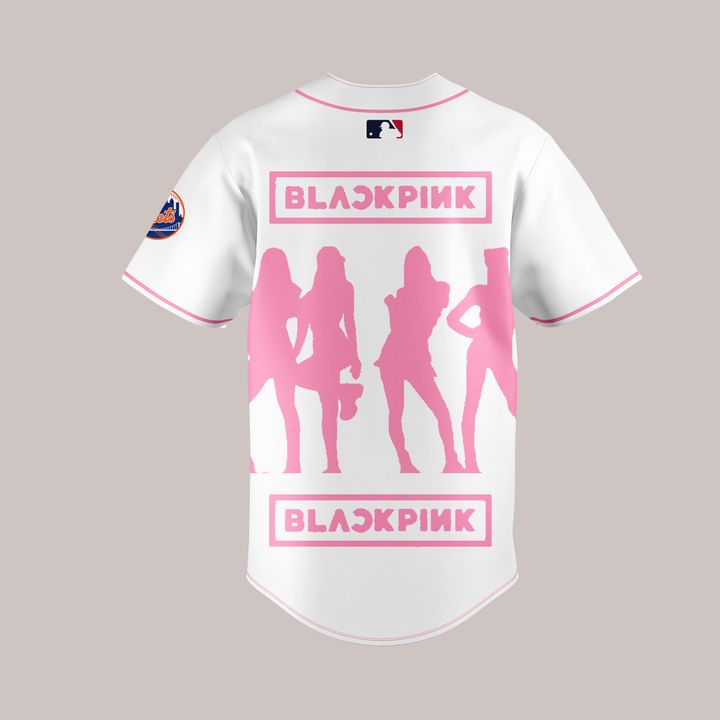 New York Mets x Blackpink 2025 World Tour Special White Baseball Jersey New York Mets x Blackpink 2025 World Tour Special White Baseball Jersey