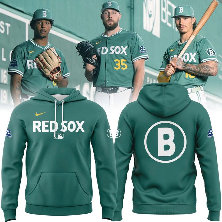 Boston Red Sox Special Edition Green 2025 City Connect Hoodie Boston Red Sox Special Edition Green 2025 City Connect Hoodie