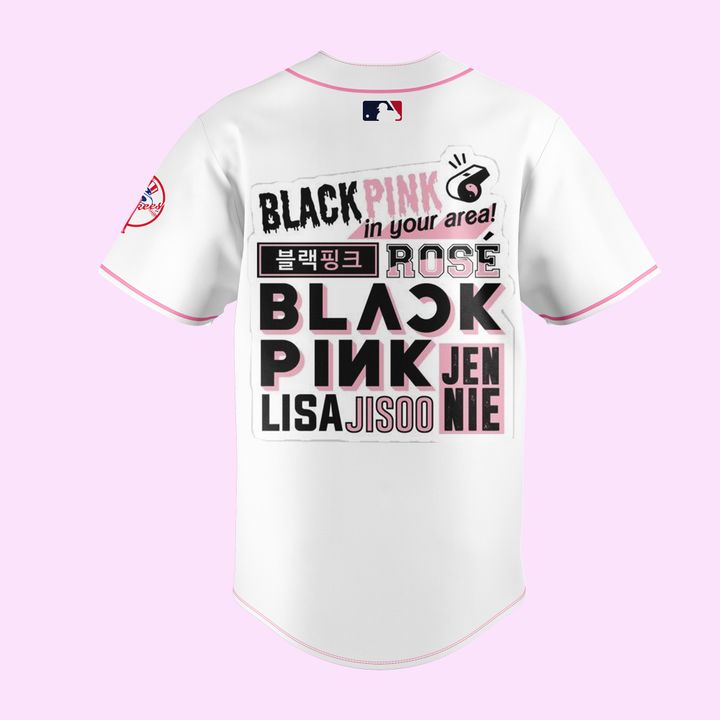 New York Yankees x Blackpink 2025 World Tour Special White Baseball Jersey New York Yankees x Blackpink 2025 World Tour Special White Baseball Jersey