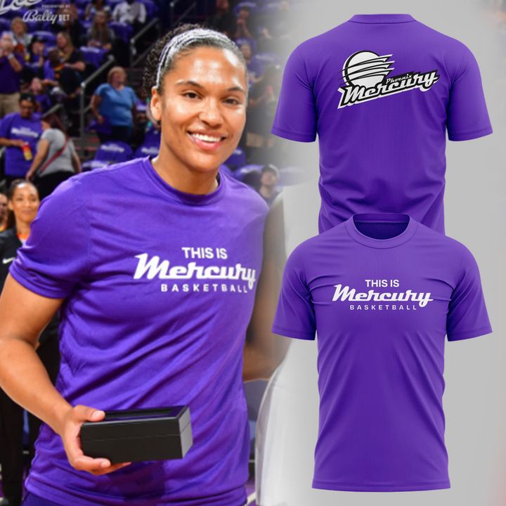 Phoenix Mercury "This is Mercury Basketball" Special Purple Tee Phoenix Mercury "This is Mercury Basketball" Special Purple Tee