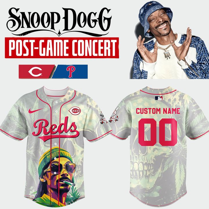Cincinnati Reds x Snoop Dogg Post-Game Concert Personalized Baseball Jersey Cincinnati Reds x Snoop Dogg Post-Game Concert Personalized Baseball Jersey