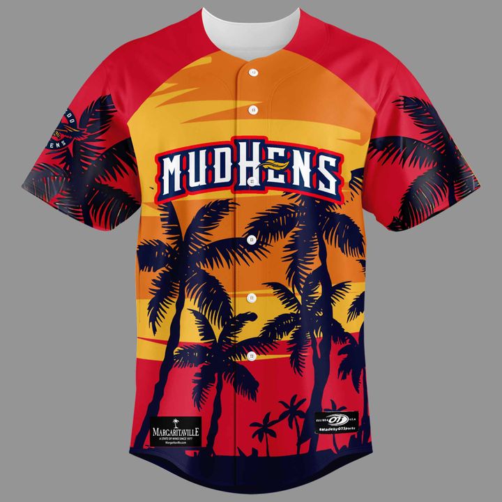 Toledo Mud Hens x Margaritaville Weekend Baseball Jersey 2025 Toledo Mud Hens x Margaritaville Weekend Baseball Jersey 2025