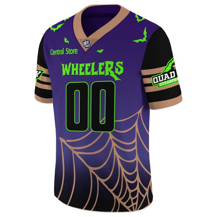 Quad City Steamwheelers Halloween Limited Edition Football Jersey 2025 Quad City Steamwheelers Halloween Limited Edition Football Jersey 2025