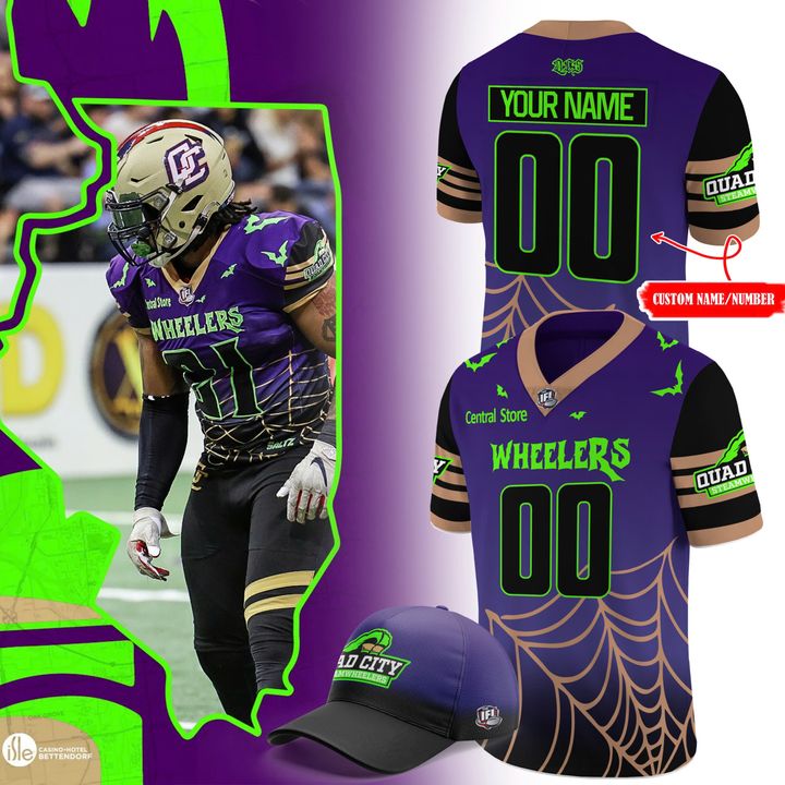 Quad City Steamwheelers Halloween Limited Edition Football Jersey 2025 Quad City Steamwheelers Halloween Limited Edition Football Jersey 2025