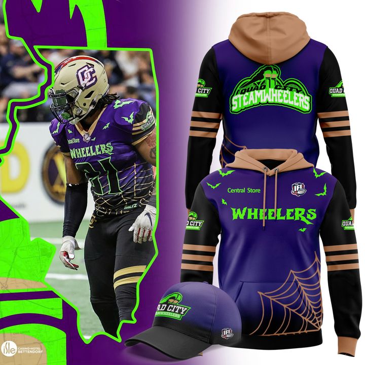Quad City Steamwheelers Halloween Limited Edition Hoodie Set 2025 Quad City Steamwheelers Halloween Limited Edition Hoodie Set 2025