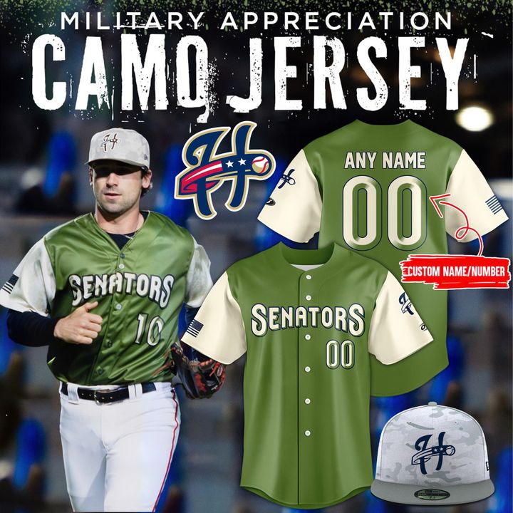 Harrisburg Senators x Military Appreciation Personalized Baseball Jersey Harrisburg Senators x Military Appreciation Personalized Baseball Jersey