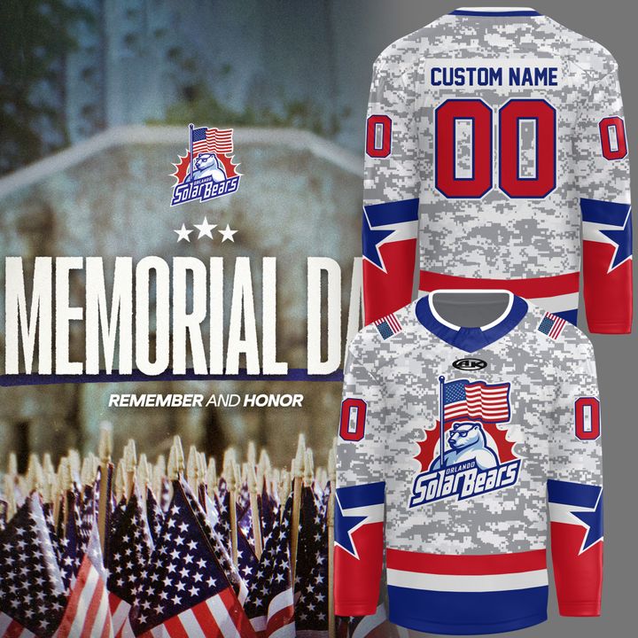 Orlando Solar Bears Happy Memorial Day 2025 Personalized Hockey Jersey Orlando Solar Bears Happy Memorial Day 2025 Personalized Hockey Jersey