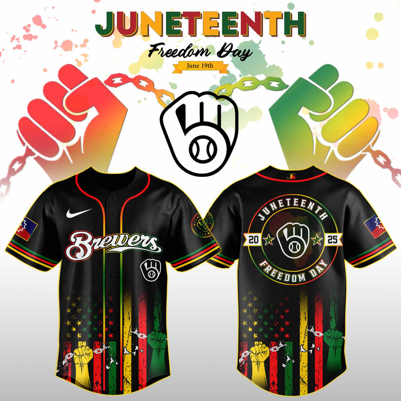Milwaukee Brewers x Juneteenth Day 2025 Jersey Milwaukee Brewers x Juneteenth Day 2025 Jersey