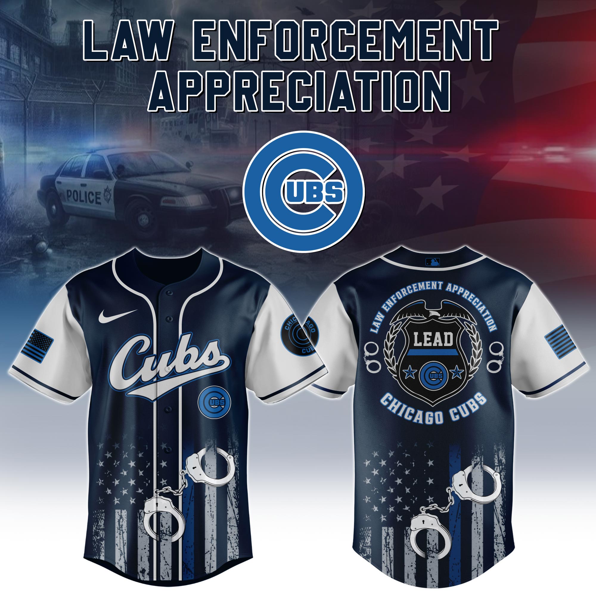 Chicago Cubs MLB x Law Enforcement Appreciation 2025 Jersey Chicago Cubs MLB x Law Enforcement Appreciation 2025 Jersey