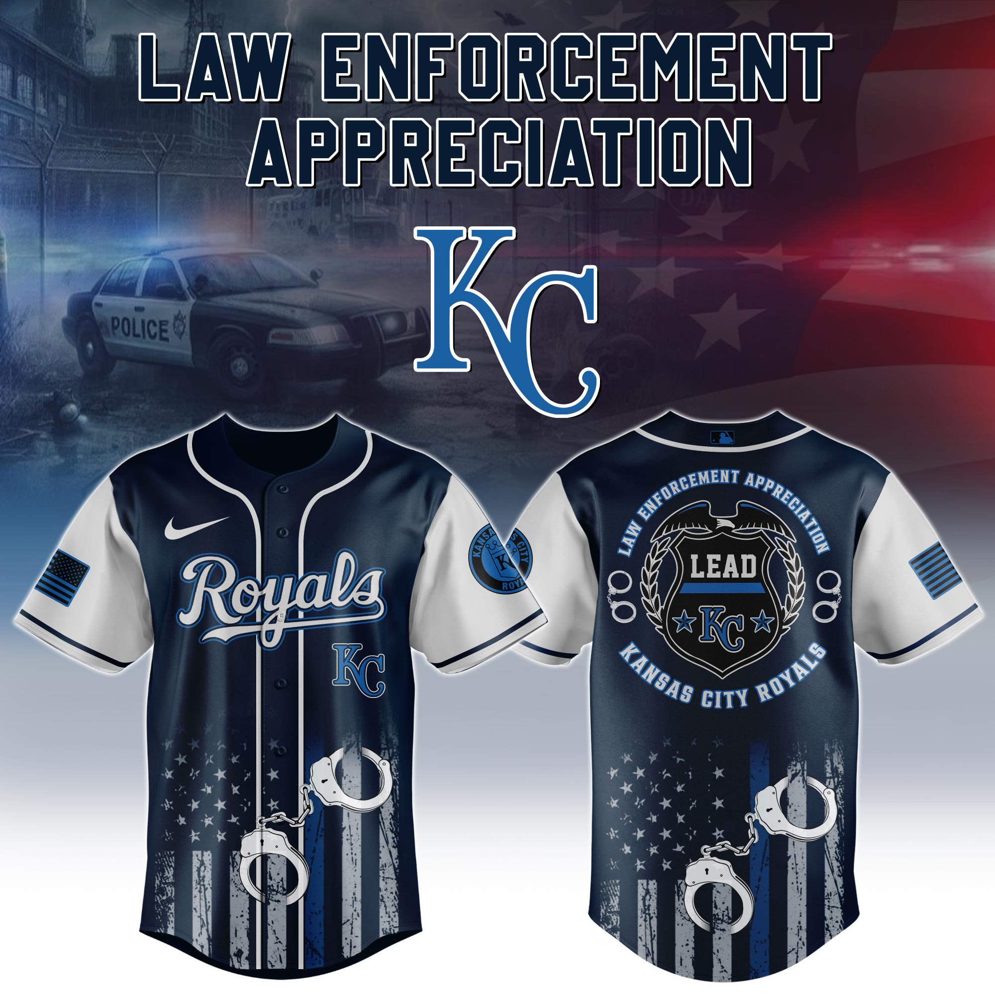 Kansas City Royals MLB x Law Enforcement Appreciation 2025 Jersey Kansas City Royals MLB x Law Enforcement Appreciation 2025 Jersey