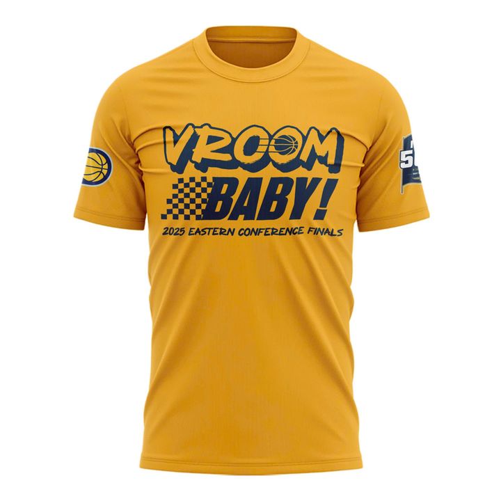 Indiana Pacers x VROOM BABY 2025 Eastern Conference Finals Special Tee Indiana Pacers x VROOM BABY 2025 Eastern Conference Finals Special Tee