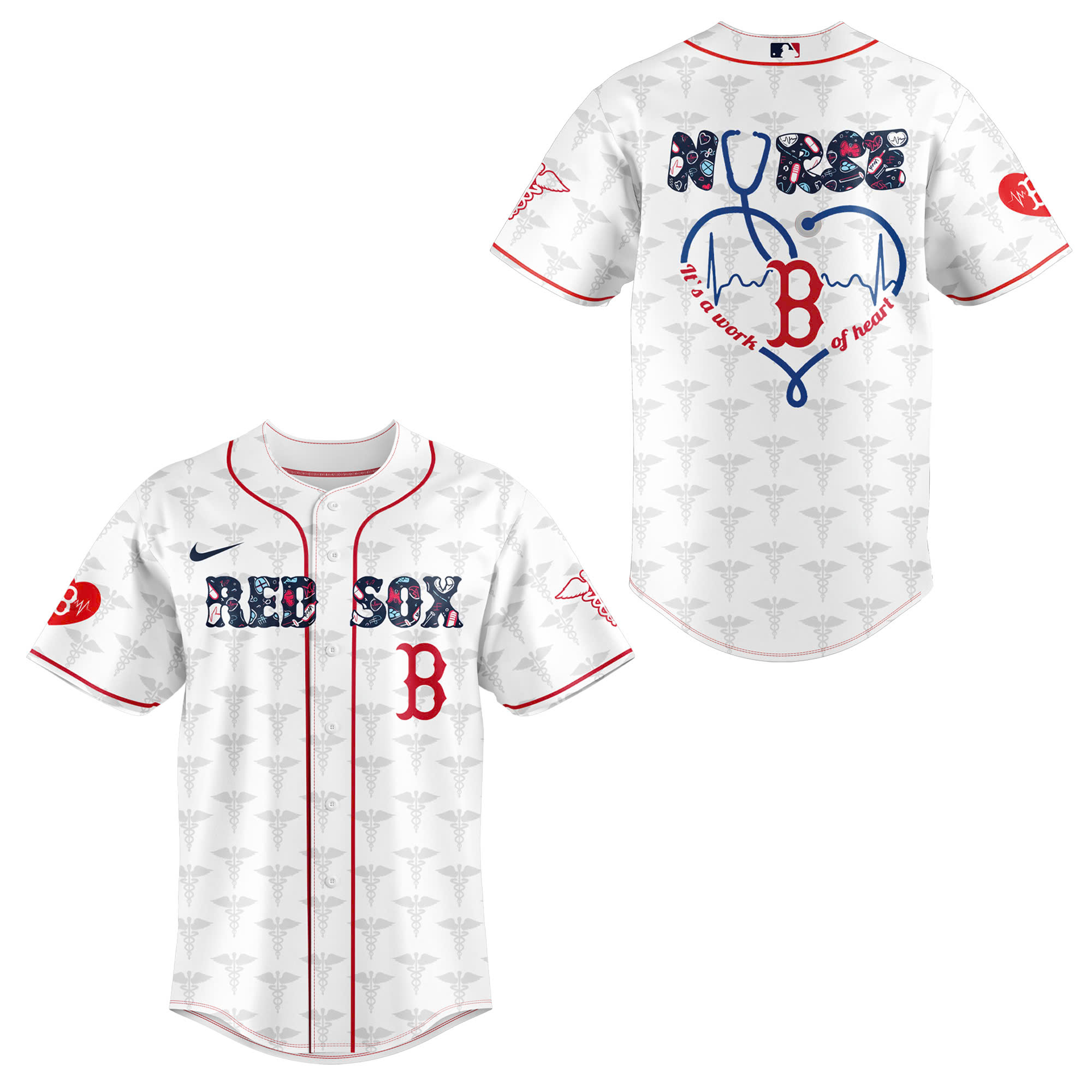 Boston Red Sox x Nurses Night Special Baseball Jersey Boston Red Sox x Nurses Night Special Baseball Jersey