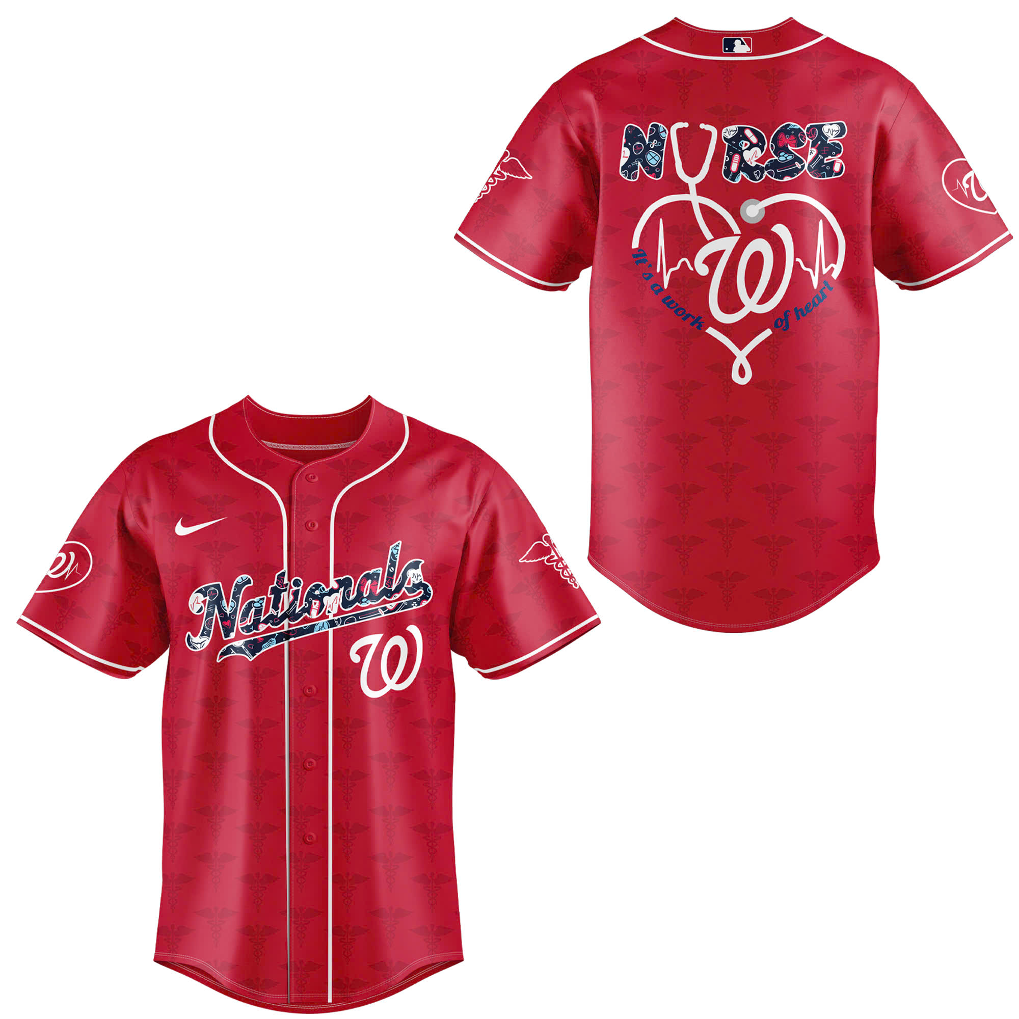 Washington Nationals x Nurses Night Special Baseball Jersey Washington Nationals x Nurses Night Special Baseball Jersey