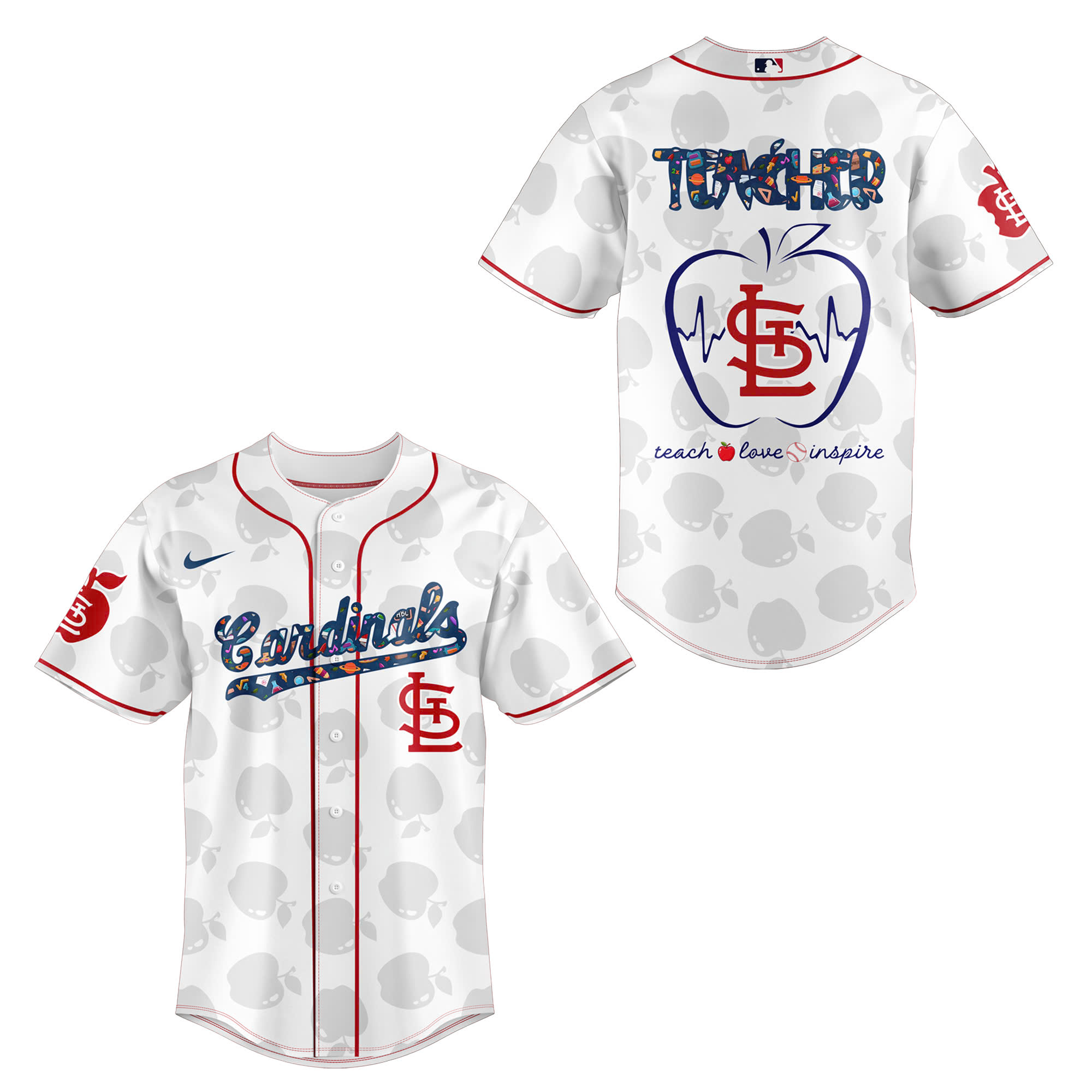 St. Louis Cardinals x Teacher Appreciation Special Baseball Jersey St. Louis Cardinals x Teacher Appreciation Special Baseball Jersey