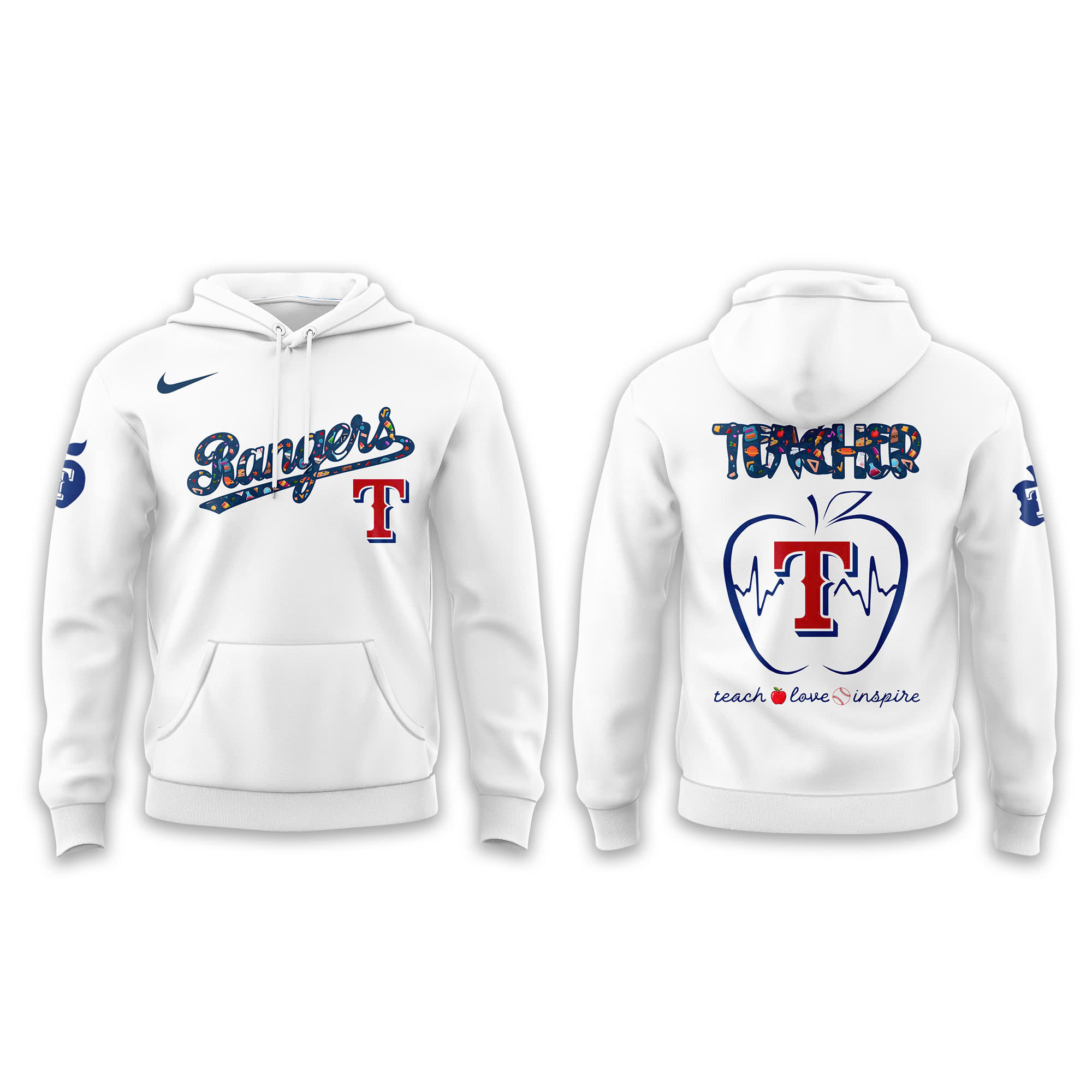 Texas Rangers x Teacher Appreciation Special Hoodie Texas Rangers x Teacher Appreciation Special Hoodie