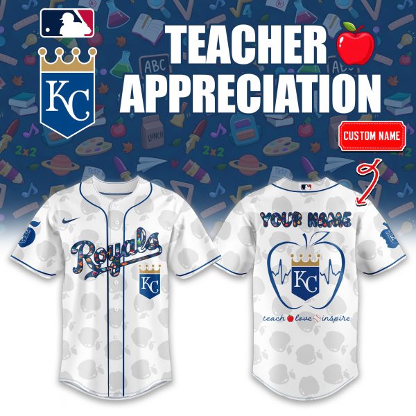 Kansas City Royals x Teacher Appreciation Personalized Baseball Jersey