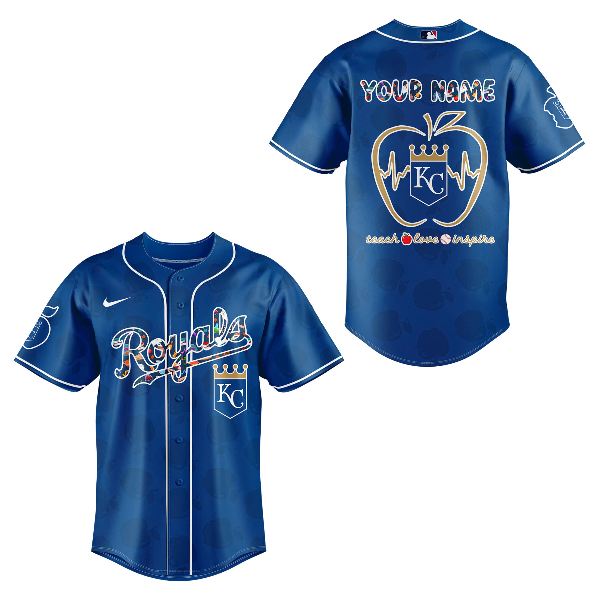 Kansas City Royals x Teacher Appreciation Personalized Baseball Jersey Kansas City Royals x Teacher Appreciation Personalized Baseball Jersey