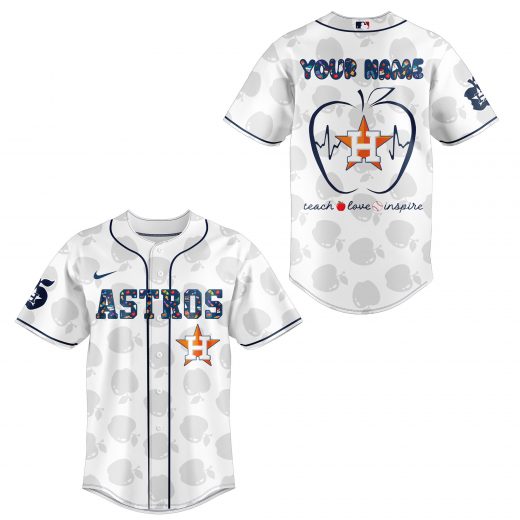 Houston Astros x Teacher Appreciation Personalized Baseball Jersey
