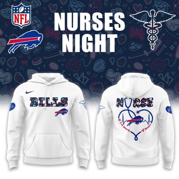 Buffalo Bills Nurses Appreciation Special White Hoodie