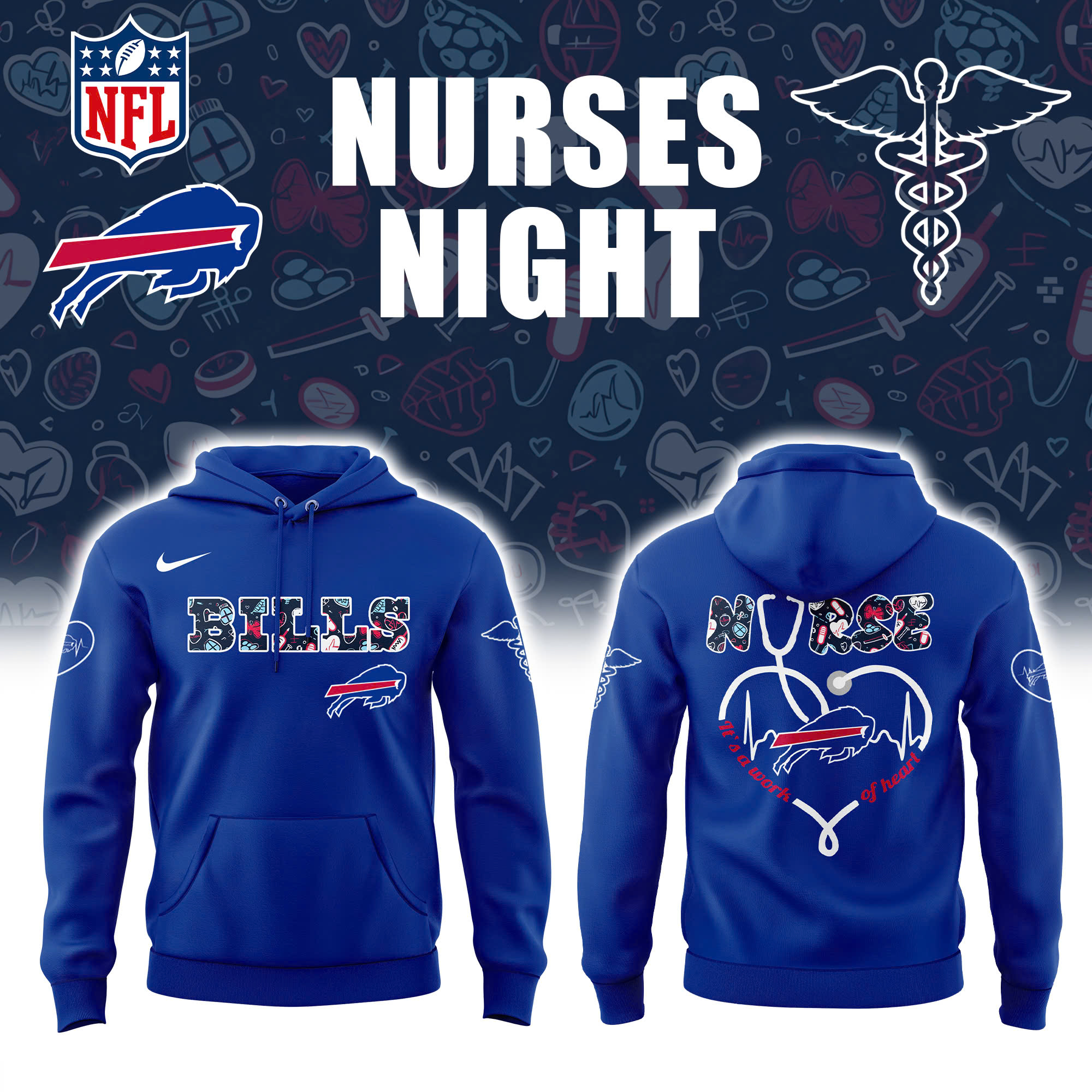 Buffalo Bills Nurses Appreciation Special Hoodie Buffalo Bills Nurses Appreciation Special Hoodie